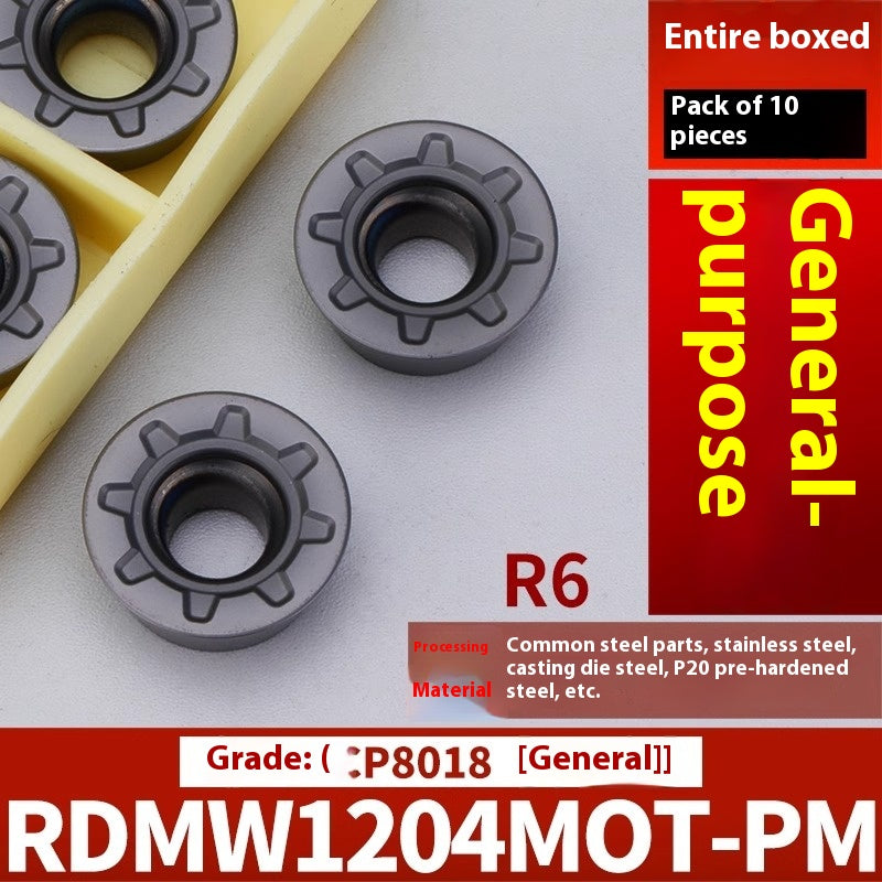 2042-CNC milling inserts, RPMW carbide R5 machining center, R4 milling machine, R6 milling inserts, RPMT round cutter cutters Shandong Denso Pricision Tools Co.,Ltd.